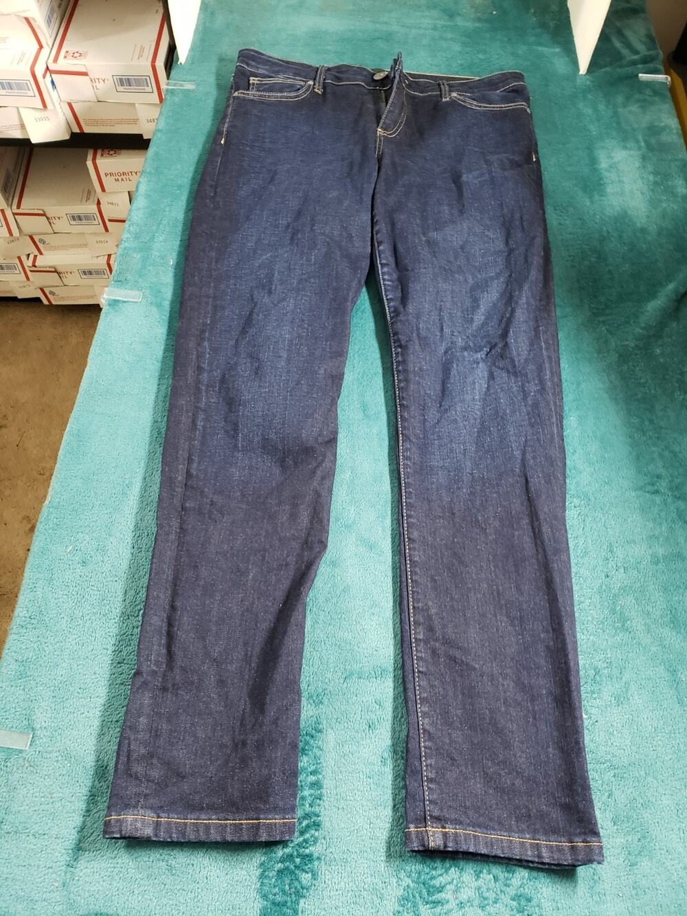 Kut From a Kloth Jeans Size 14 Women Blue Pants Stretch Mid Rise Straight